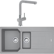 Franke Urban UBG 651-100 Nero 1.5 Gözlü Armatürlü Granit Eviye Seti