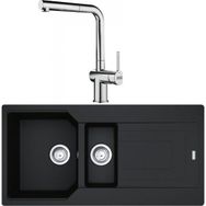 Franke Urban UBG 651-100 Nero Granit Eviye-Active Plus Doccia Krom Batarya Seti