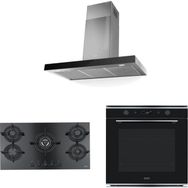 Franke X-V A90+FHCR 905 4G TC HE BK C+FMY 98 P XS Inox 3'lü Ankaste Set