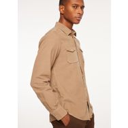 Fred Mello FM23W04CU Kahve Slim Fit Gömlek Yaka Erkek Gömlek