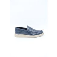 Freefoot 226825 Lacivert Croco Deri Erkek Casual Ayakkabı