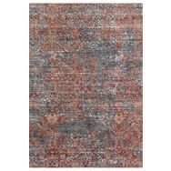 Frenda Home 100x200 cm Turuncu Eskitme Desenli Dokuma Taban Dijital Baskılı Halı