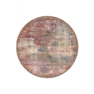Frenda Home 120x120 cm Kahve Venüs Modern Kaymaz Deri Taban Yıkanabilir Yuvarlak Halı