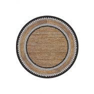 Frenda Home 140x140 cm Vizon İskandinav Desen Pamuk Taban Dijital Baskılı Dekoratif Yuvarlak Halı