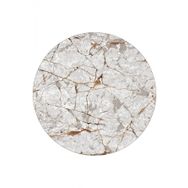 Frenda Home 160x160 cm Kahve Mermer Desen Deri Taban Yuvarlak Halı