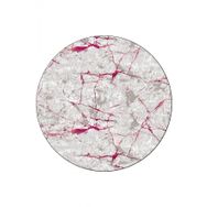 Frenda Home 160x160 cm Pembe Mermer Desen Deri Taban Yuvarlak Halı