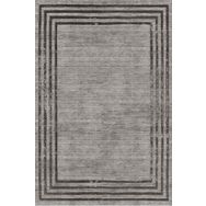 Frenda Home Antrasit 120x180 Çerçeve Desenli Dijital Baskılı Pamuk Taban Halı