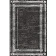 Frenda Home Antrasit 80x150 Çerçeve Desen Dokuma Pamuk Taban Dijital Dekoratif Halı