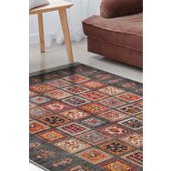 Frenda Home Binbirgece Pamuk Taban Dijital Baskılı Gri 100x300 cm Salon Halı