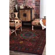 Frenda Home Fas Kapısı Desenli Pamuk Taban Kahve 160x230 cm Salon Halı