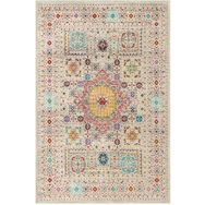 Frenda Home Fas Kapısı Desenli Pamuk Taban Krem 80x150 cm Salon Halı