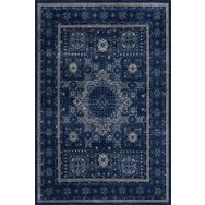Frenda Home Fas Kapısı Desenli Pamuk Taban Lacivert 80x300 cm Salon Halı