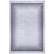 Frenda Home Gri 120x180 Çerçeve Desenli Dijital Baskılı Pamuk Taban Halı