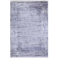 Frenda Home Gri 80x150 Çerçeve Desenli Dijital Baskılı Dekoratif Pamuk Taban Halı