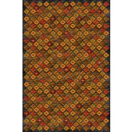 Frenda Home Kilim Desen Pamuk Taban Baskılı Kiremit 140x200 cm Salon Halı