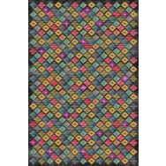 Frenda Home Kilim Desen Pamuk Taban Baskılı Siyah 160x230 cm Salon Halı