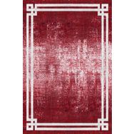 Frenda Home Kırmızı 80x150 Çerçeve Desenli Dijital Baskılı Pamuk Taban Halı
