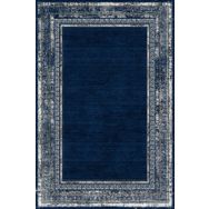 Frenda Home Lacivert 140x200 Çerçeve Desenli Dijital Baskılı Pamuk Taban Halı
