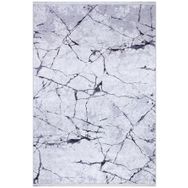 Frenda Home Mermer Desen Kaymaz Deri Taban Baskılı Gri 160x230 cm Salon Halı