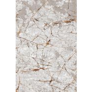 Frenda Home Mermer Desen Kaymaz Deri Taban Baskılı Kahve 80x150 cm Salon Halı