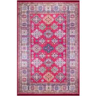 Frenda Home Şirvan Desen Pamuk Taban Baskılı Kırmızı 140x200 cm Salon Halı