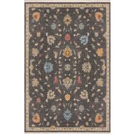 Frenda Home Vintage Desenli Gri 120x180 Dokuma Pamuk Taban Dijital Dekoratif Halı