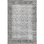 Frenda Home Vintage Desenli Gri 180x280 Pamuk Taban Yıkanabilir Dijital Baskılı Halı