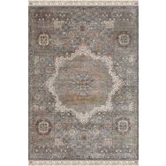 Frenda Home Vintage Desenli Gri 80x200 Pamuk Taban Dekoratif Halı