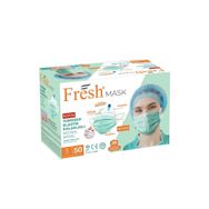 Fresh Mask 50'li Kalın İpli Açık Yeşil 3 Katlı Filtreli Burun Telli Medikal Maske