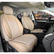 Fresh Start Hyundai Kona Uyumlu Yarı Deri Bej Oto Koltuk Kılıfı