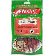 Freshy Ducky Twist Ördek Sarılı Burgu Çubuk 10 Adet Köpek Ödülü