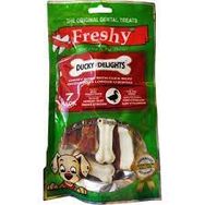 Freshy Ördek Etiyle Kaplanmış Doğal Dana Derisinden Çiğneme Kemiği 105 gr Köpek Ödülü