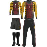FreySport Retro Siyah Kırmızı Kaleci Seti