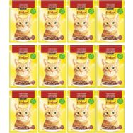 Friskies 12x85 gr Sığır Etli Soslu Yaş Kedi Maması