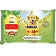 Friskies 4x100 gr Adult Biftekli Pouch Yetişkin Köpek Konservesi