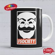 Fsociety Baskılı Porselen Kupa Bardak