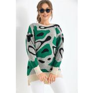 Ftz Women 20038 Taş Karışık Desenli Kadın Tunik