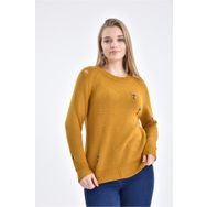 Ftz Women 21-1066 Safran Boncuk İşlemeli Kadın Kazak