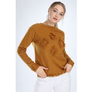 Ftz Women 21-1171 Safran Kadın Yazı Detay Salaş Tunik