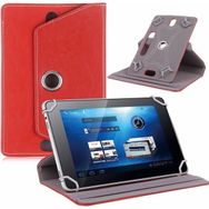Fuchsia Alcatel 1T7 Wifi 7 inç Uyumlu 360° Dönebilen Standlı Kapaklı Universal Tablet Kılıfı