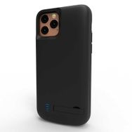 Fuchsia Apple iPhone 13 Pro Max Uyumlu Şarjlı Led Işık Göstergeli Standlı Powerbank Kapak Kılıf