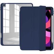 Fuchsia iPad 10.2 2020 8. Nesil Uyumlu Moduler Yapılı Kalem Yuvalı Arkası Şeffaf Standlı Tablet Kılıfı