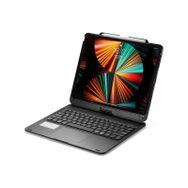 Fuchsia iPad Pro 12.9 inç 2020 Uyumlu Magic Dönen Klavyeli Siyah Tablet Kılıfı
