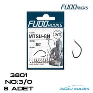 Fudo 3801 BN Hooks Mutsu Circle No: 3/0 Olta İğnesi