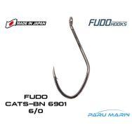 Fudo 6901 Cats-BN Hooks 6/0 Siyah Nikel Delikli İğne
