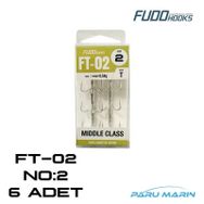Fudo FT-02 2248 Hooks No:2 6 Adet 3'lü İğne