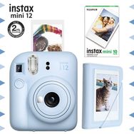 Fujifilm Instax Mini 12 Mavi Fotoğraf Makinesi 10'lu Film ve Mini Albüm Seti