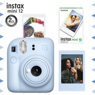 Fujifilm Instax Mini 12 Mavi Fotoğraf Makinesi Çerçeve ve 10'lu Mini Film Seti
