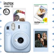 Fujifilm Instax Mini 12 Mavi Fotoğraf Makinesi Çerçeve ve 20'li Mini Film Seti