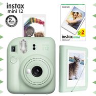 Fujifilm Instax mini 12 Yeşil Fotoğraf Makinesi 20'li Film ve Mini Albüm Seti